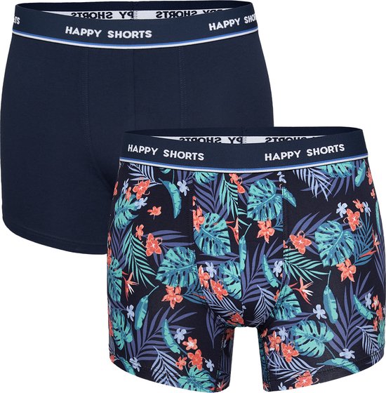 Happy Shorts 2-Pack Boxershorts Heren Met Tropical Print - Maat L