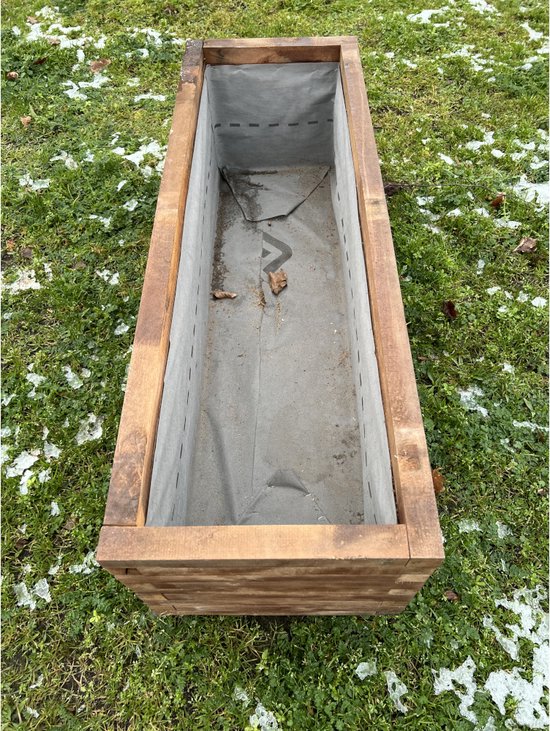AMISHOUT - Jardinière composée de poutres 120x40x40 cm - Marron