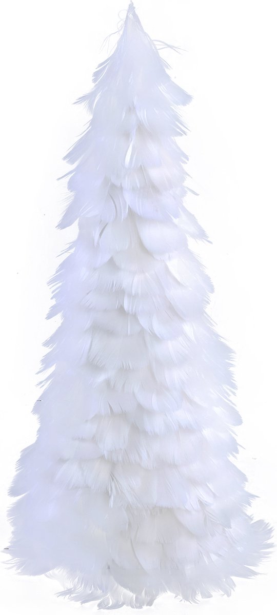 PTMD Xmas Stylitza white feather deco tree S
