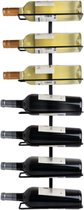 Casier à vin - Casier à vin mural - Casier à vin en métal - Casier à vin Zwart - Casier à vin à suspendre - Casier à vin mural - 9 bouteilles - Premium