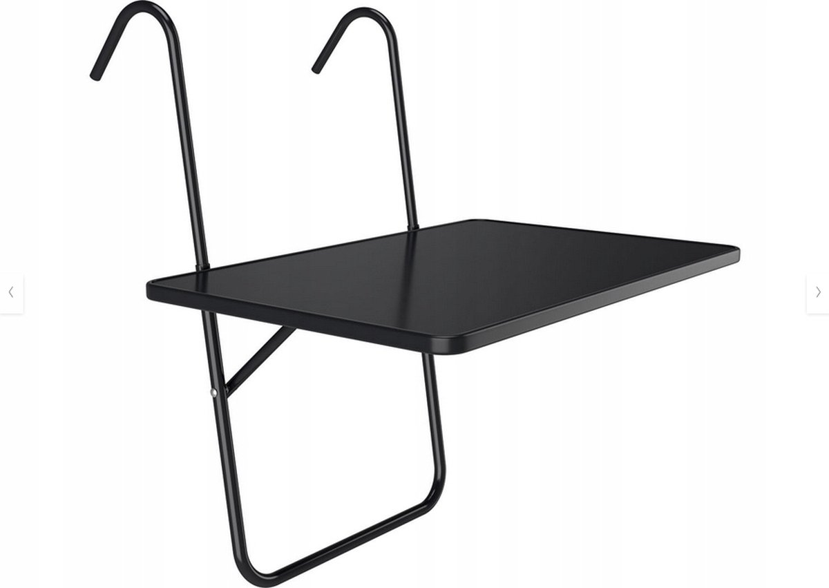 Balkontafel Inklapbaar – Zwart – 40 x 60 x 70 cm – Balkontafeltje Hangend Balkonbar Balkontafels Opklapbaar Hangtafel – Ophangbaar Voor aan het Balkon – Vouwtafel Wandtafel Inklapbare Tafel – Bijzettafel – Buiten Tafeltje Klaptafel thumbnail 2
