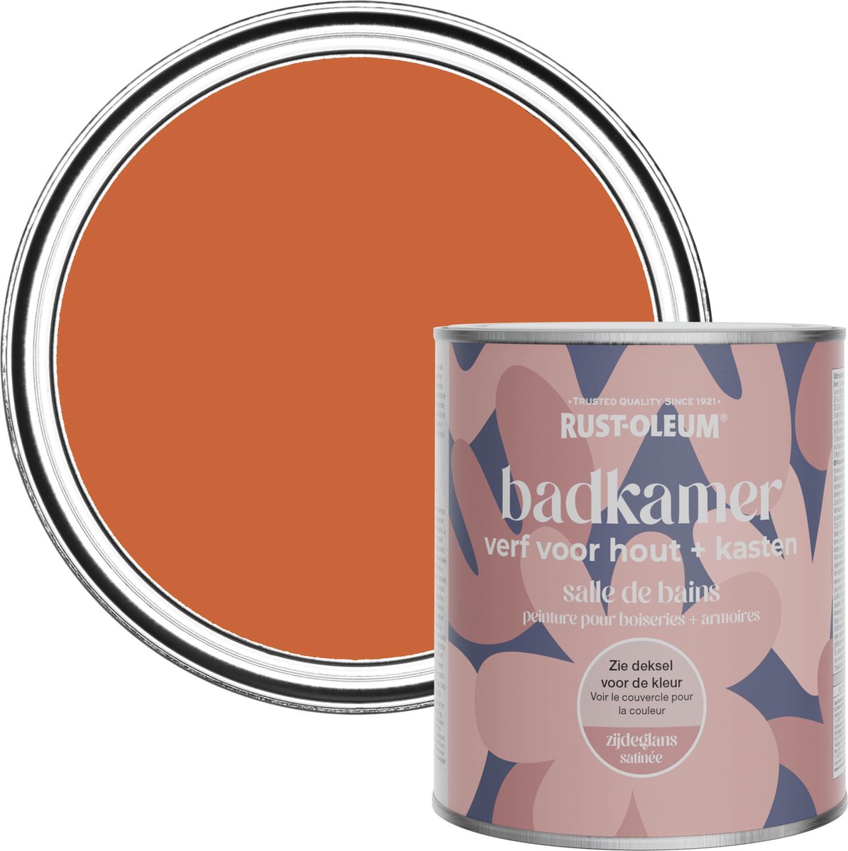 Rust-Oleum Oranje Badkamerverf voor hout en kasten Zijdeglans - Chai Thee 750ml