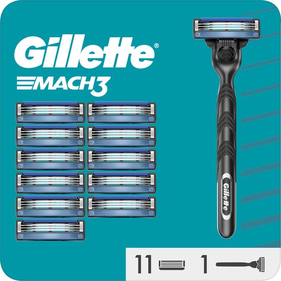 Gillette Mach3 - 1 Scheermes Voor Mannen - 12 Scheermesjes