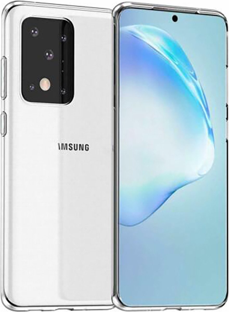 Samsung S20 Ultra Hoesje Transparant Siliconen Hoes Case Cover - Samsung Galaxy S20 Ultra Hoesje extra stevig