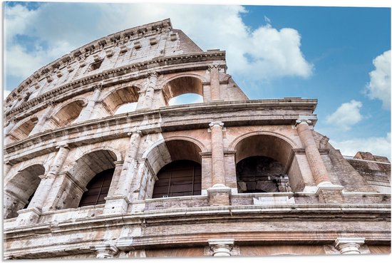 Acrylglas - Deel van Bekend Colosseum in Rome - 75x50 cm Foto op Acrylglas (Met Ophangsysteem)