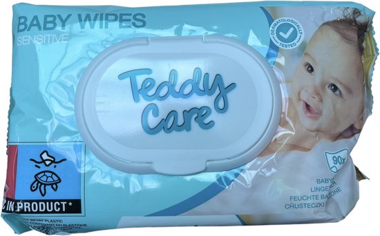 Teddy care baby wipes - sensitive - 90 stuks