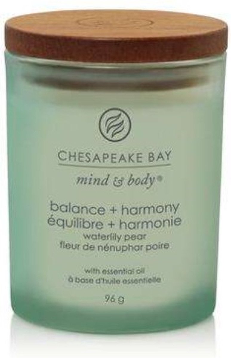Chesapeake Bay Balance & Harmony - Waterlily Pear Mini Candle Groen