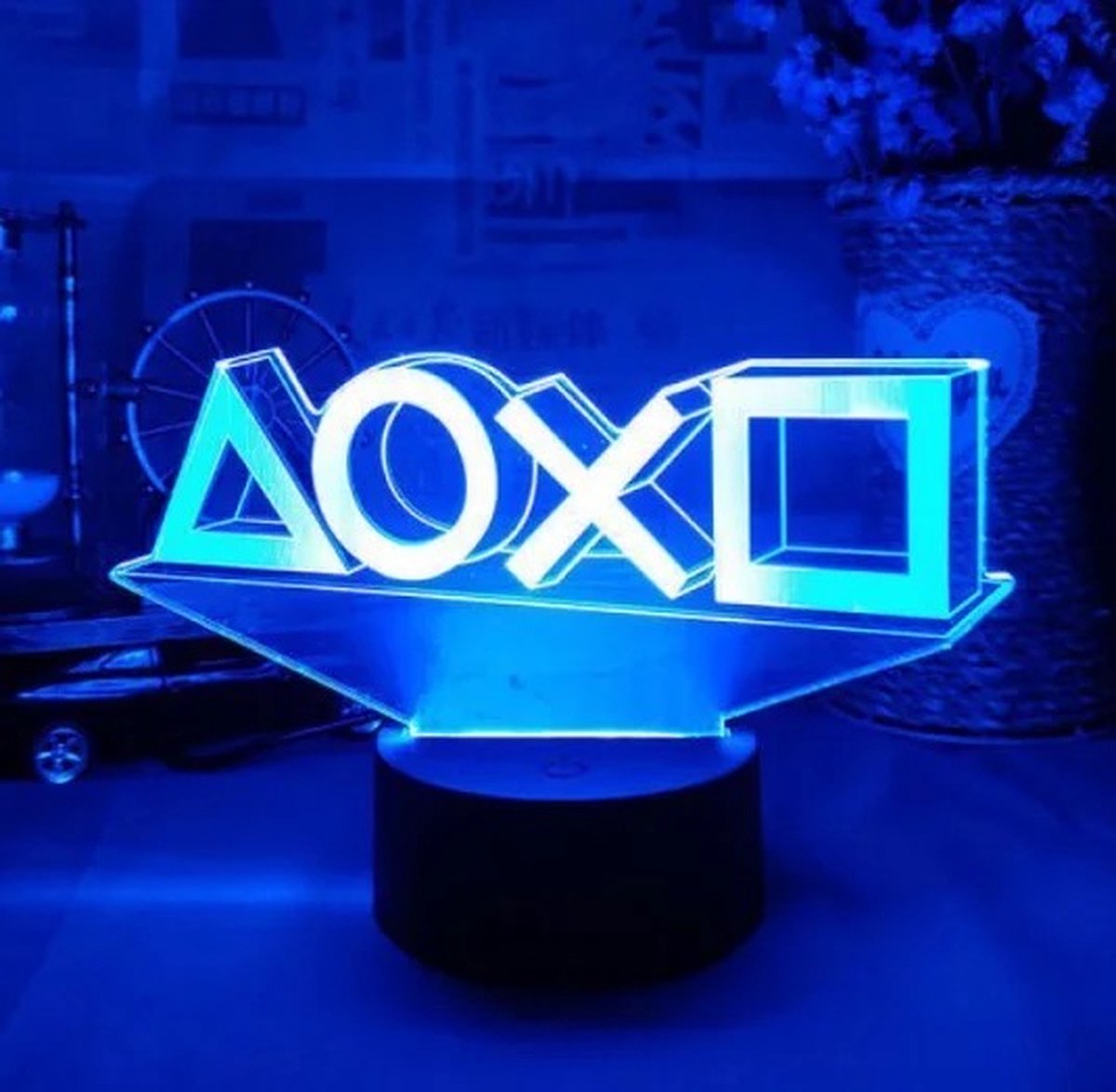 Game LED Lamp - 16 kleuren - 3D Game Light - Playstation knoppen in rij - Afstandsbediening - Sfeerlamp