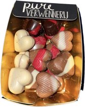 Moederdag - Chocolade - Hartjes - Luxe doosje - Pure verwennerij - lint "Speciaal voor jou" - Cadeauverpakking