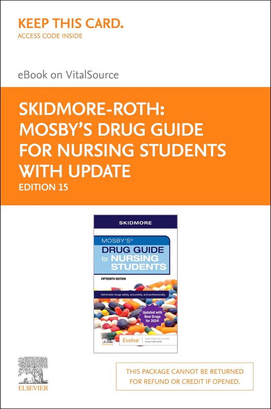 Mosby's Drug Guide for Nursing Students with 2022 Update Elsevier E