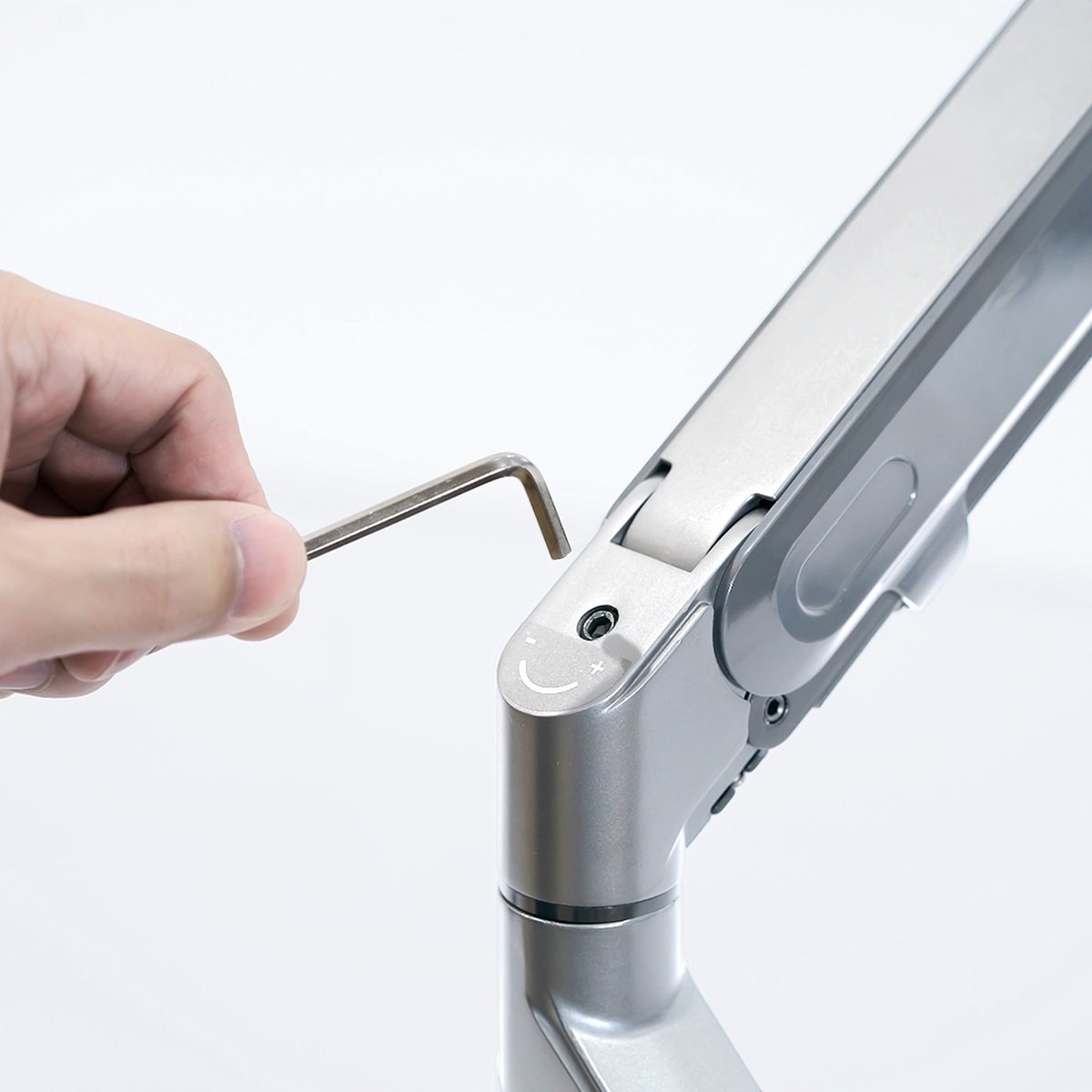 Alberenz® Dubbele Monitor Arm Zilver - Monitor Beugel met Gasveer - Monitorarm 2 schermen - Ergonomisch Ontwerp - Twee monitoren - Makkelijk Verstelbaar - Monitorbeugel thumbnail 2