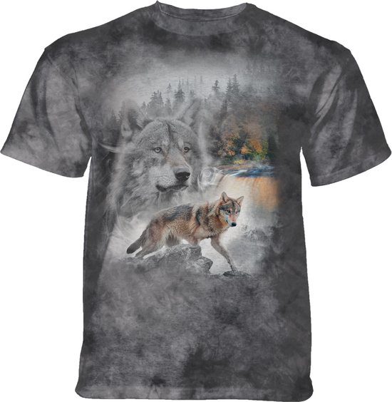 T-shirt Grey Wolf Collage KIDS KIDS S