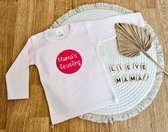 Baby shirt licht roze met lange mouwen - Maat 68 - Mama's Lieveling