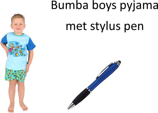 Bumba short pyjama - shortama - dive Boys. Maat 98/104 cm - 3/4 jaar + Stylus Pen.