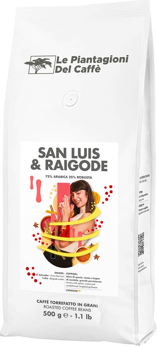 Le Piantagioni del Caffè San Luis & Raigode - 75% Arabica 25% Robusta - 500 gram