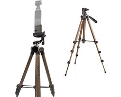 TronicXL Tripod 105 cm 2-delig statief + adapter inclusief tas geschikt voor DJI, OSMO, pocket, gimbal – houder mount voor uw action cam