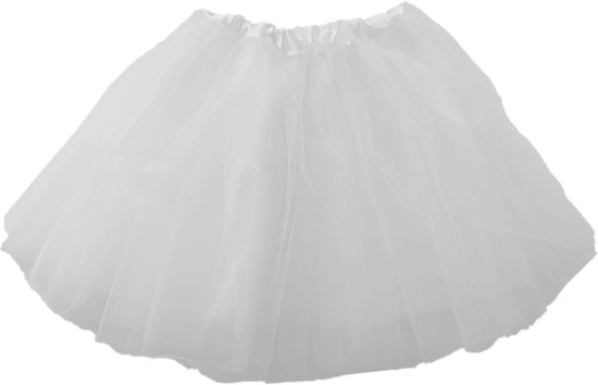 Tutu – Dames – Petticoat – Tule Rokje – Wit – 4 lagen – Maat 34 - 38 - Niet Doorschijnend – Carnaval – Ballet – Musical – Festival