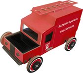 Litogami - Brandweerwagen - Modelbouwpakket - Bouwpakket - met zonnepaneel - Autogami - Modelbouw auto - diy pakket - Bouwpakket auto met zonnepaneel