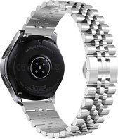 By Qubix Stalen band 20mm - Zilver - Geschikt voor Samsung Galaxy Watch 6 - Galaxy Watch 6 Pro - Galaxy Watch 5 - Galaxy Watch 5 Pro - Galaxy Watch 4 - Galaxy Watch 4 Classic - Active 2 - Watch 3 (41mm)