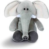 Nici olifant pluche knuffel - grijs - 20 cm