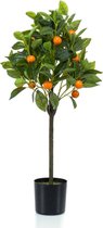 Emerald - Kunstplant Sinaasappelboom in plastic pot 75 cm