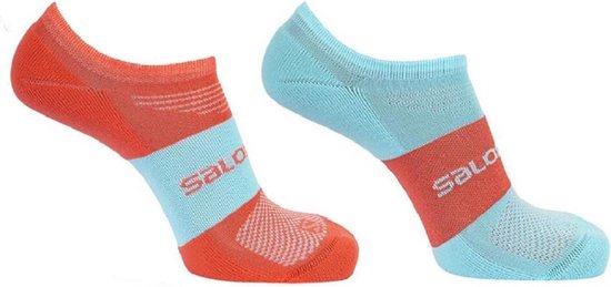 Salomon Socks - Running Sonic - 2pack - Persimmon/Tanager Turquoise - XL 45-47