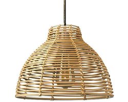 Rotan / Rieten Hanglamp - Handgemaakt - Naturel - ⌀30 cm