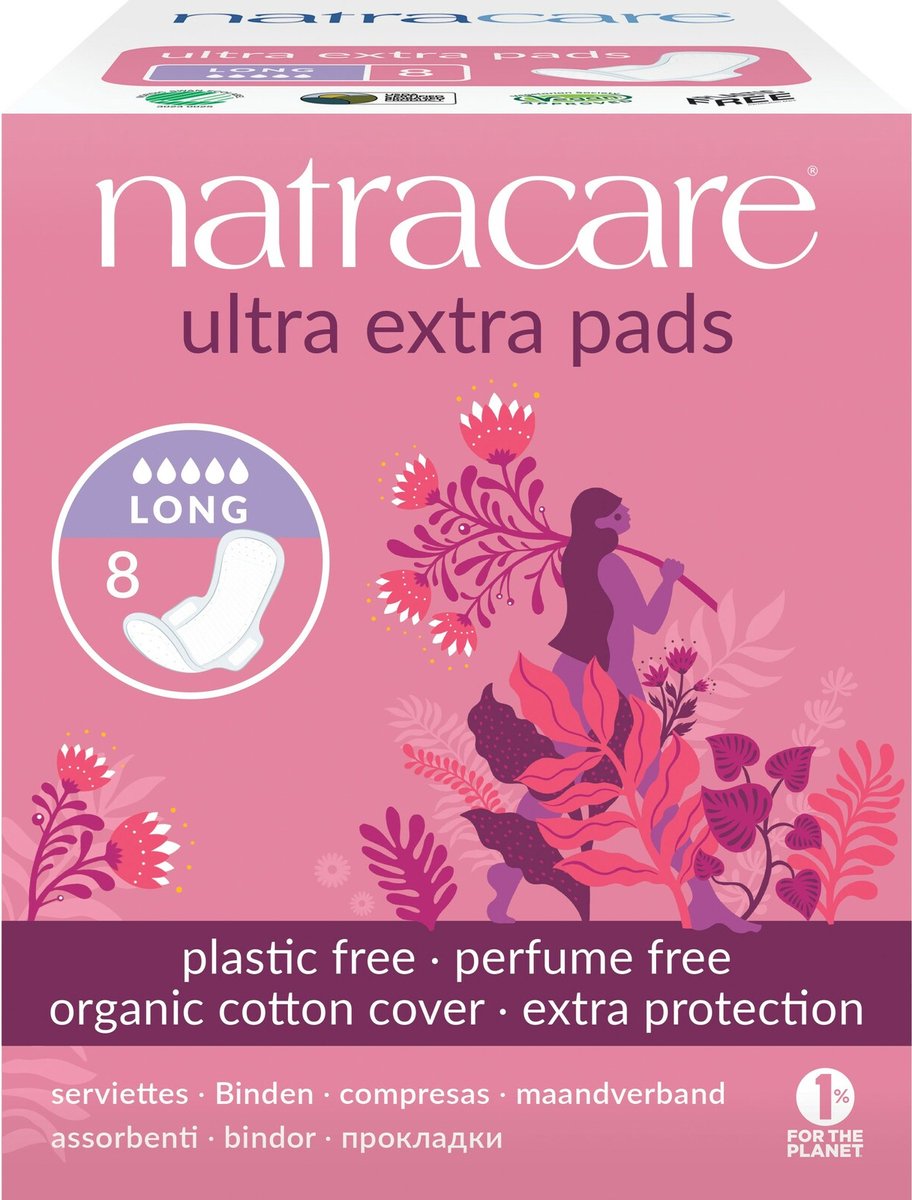 Goedkoopste Natracare Maandverband Ultra Extra Long 8 stuks