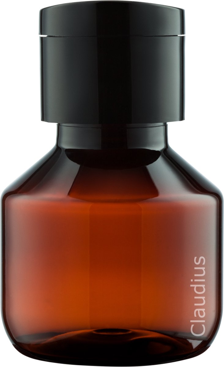 Lege Plastic Fles 50 ml PET Amber bruin - met zwarte klepdop - set van 10 stuks - Navulbaar - Leeg