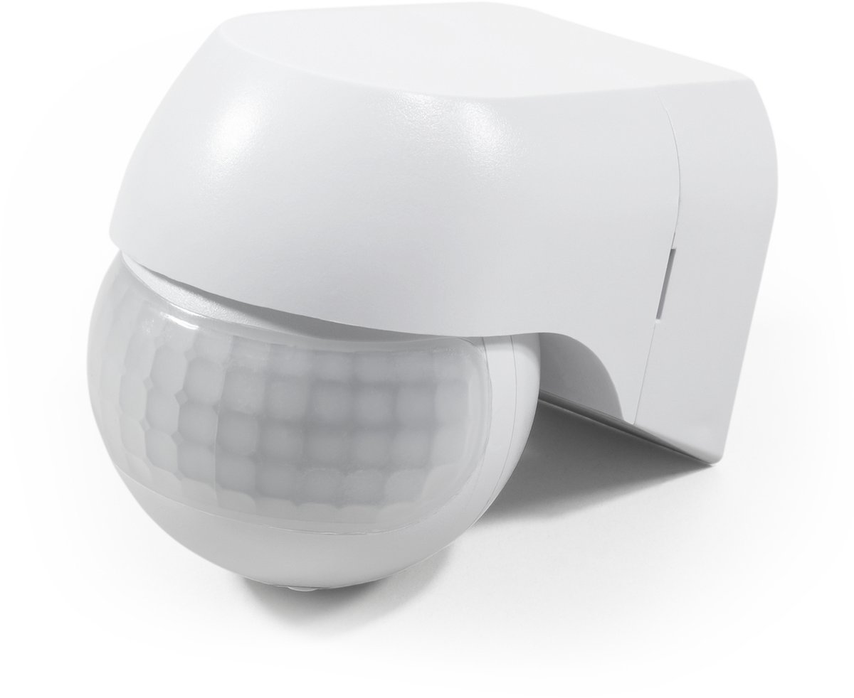 Bewegingsmelder opbouw met detectiehoek 180° - Bewegingssensor voor buiten IP44 - Bewegingsdetector met 3-draads aansluiting - Wit