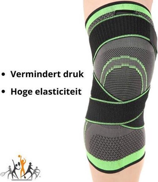 3D professionele kniebrace - Kniebrace sport - Knieband - Compressieband - Kniebrace volwassenen - Maat L - Merkloos