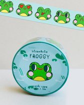 Bloemkolie Froggy Washi Tape / Cute Kawaii Kikker / Schattige stationery / Kantoor artikelen