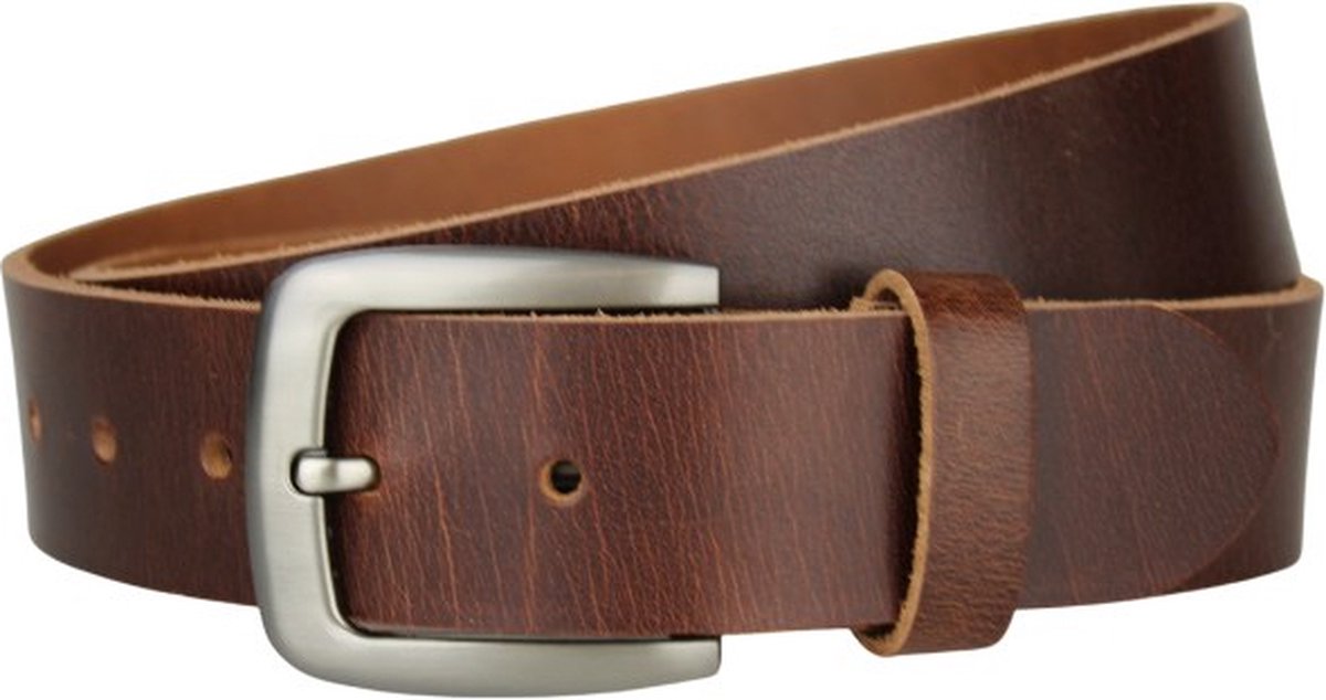 Fana Belts Heren Riem Bruin - Taillemaat 125 - Buffelleer - Grote Maat Riem - Lange Riem