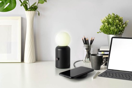 LUND London - Oplaadbare Lamp - draadloze oplader - Gadget - Zwart van Lund — afbeelding 5