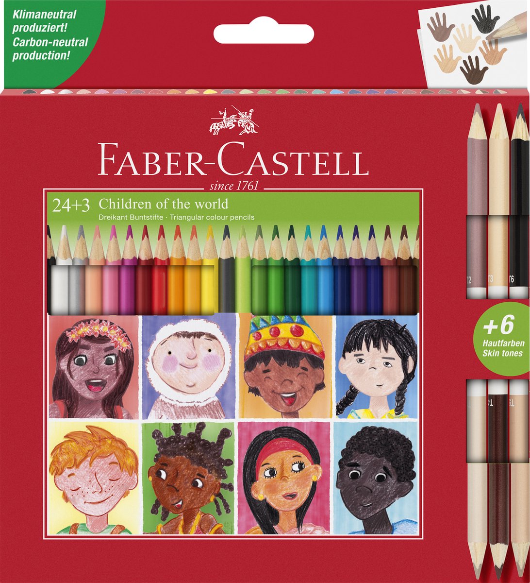 Faber-Castell kleurpotloden – Children of the world – etui 24+3 stuks – FC-511515