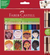 Crayons de couleur Faber-Castell - Enfants du monde - pochette 24+3 pièces - FC-511515