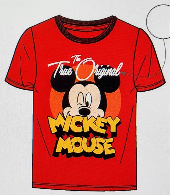 T-shirt Disney Mickey Mouse Rouge Taille 116