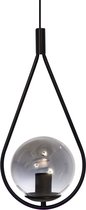 Chesto Mono Single Smoky - Luxe Industriële Hanglamp - Smoking/ Rookglas Bol - Eetkamer, Woonkamer