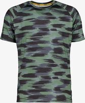 Osaga heren sport T-shirt met camouflage print - Groen - Maat M