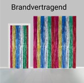 10x Brandvrije folie Deur/Wand gordijn Multi kleuren, 100cm x 240cm Carnaval, Versiering, Decoratie, Themafeest, Horeca.