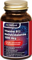 All Natural Vitamine B12 Methylcobalamine 1000mcg Kauwtabletten