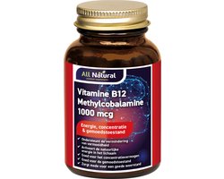 All Natural Vitamine B12 Methylcobalamine 1000mcg Kauwtabletten