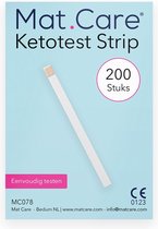 Mat Care Ketostrips - Ketonentest - Ketose teststrips - Ketosticks - Ketotest 200 stuks