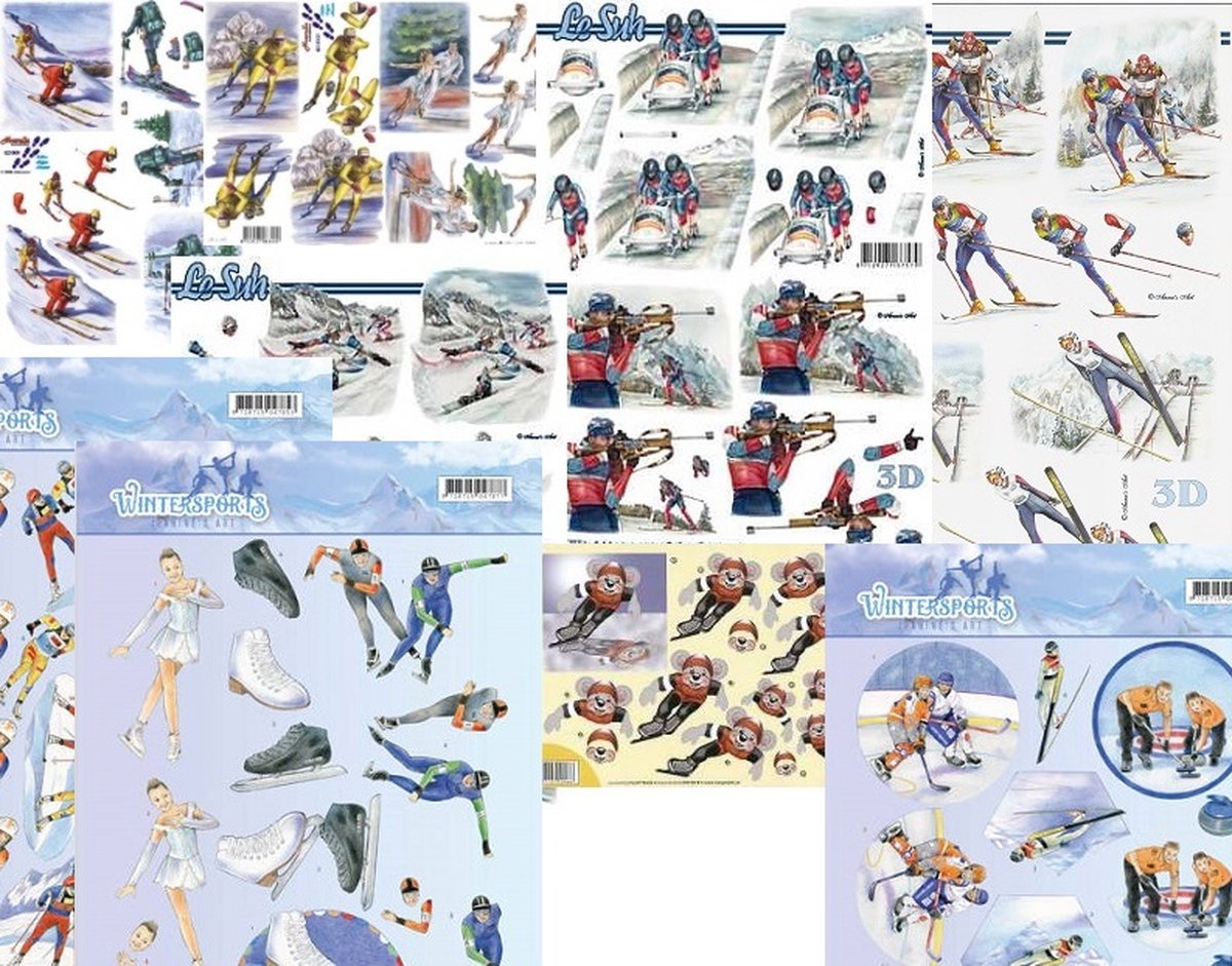 3d knipvellen assortiment "Wintersport"