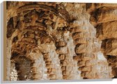 WallClassics - Hout - Park Güel een stadspark in Barcelona - 75x50 cm - 9 mm dik - Foto op Hout (Met Ophangsysteem)