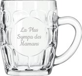 Chope à bière gravée - 55cl - La Plus Sympa des Mamans