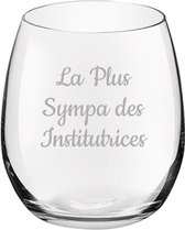 Drinkglas gegraveerd - 39cl - La Plus Sympa des Institutrices