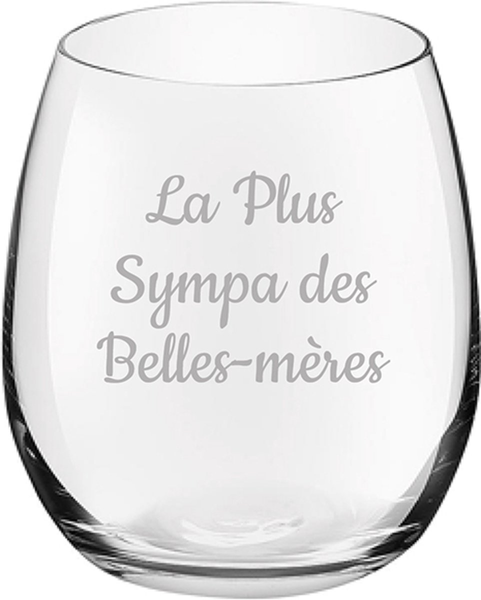 Drinkglas gegraveerd - 39cl - La Plus Sympa des Belles-mères