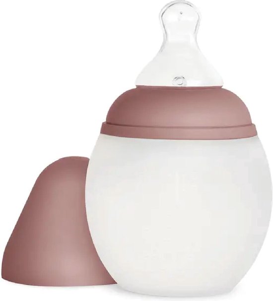 Babyflesje - Bib rond babyfles- 240ml / roze
