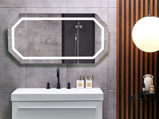 Beliani LOCMARIAQUER - Miroir LED- Argent - Glas